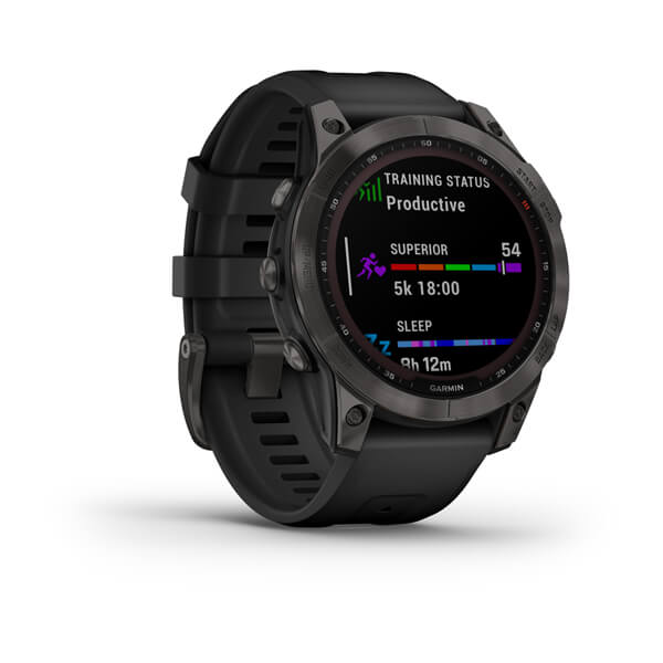 Умные часы Garmin Fenix 7 Sapphire Solar Carbon Grey DLC Titanium