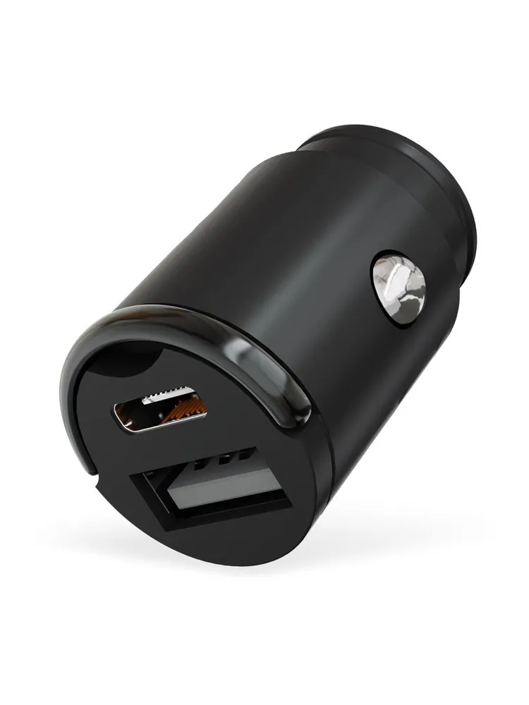 Автомобильное зарядное устройство VLP С-Power 45W USB-C+USB-A, PD, QC, черный