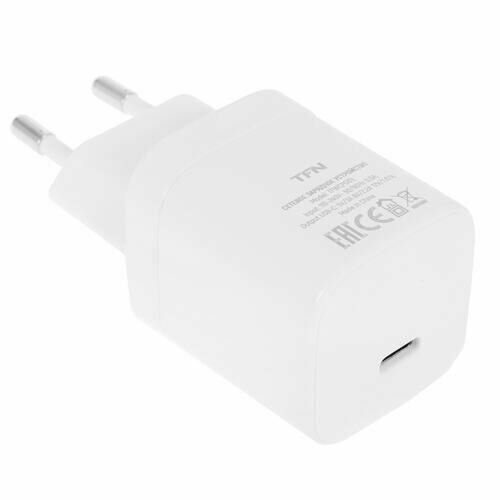 Сетевое зарядное устройство TFN PD, без кабеля, общая мощность 20Вт, белый