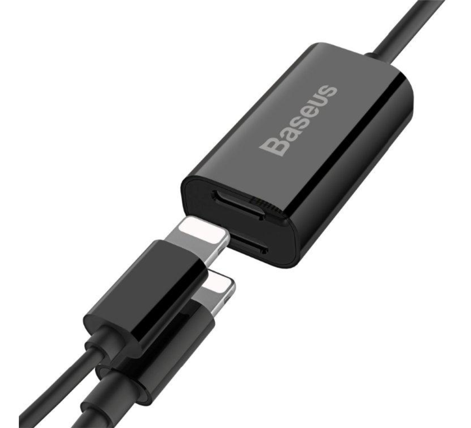 Адаптер-переходник Baseus L36 12cm Lightning to 2x Lightning Black