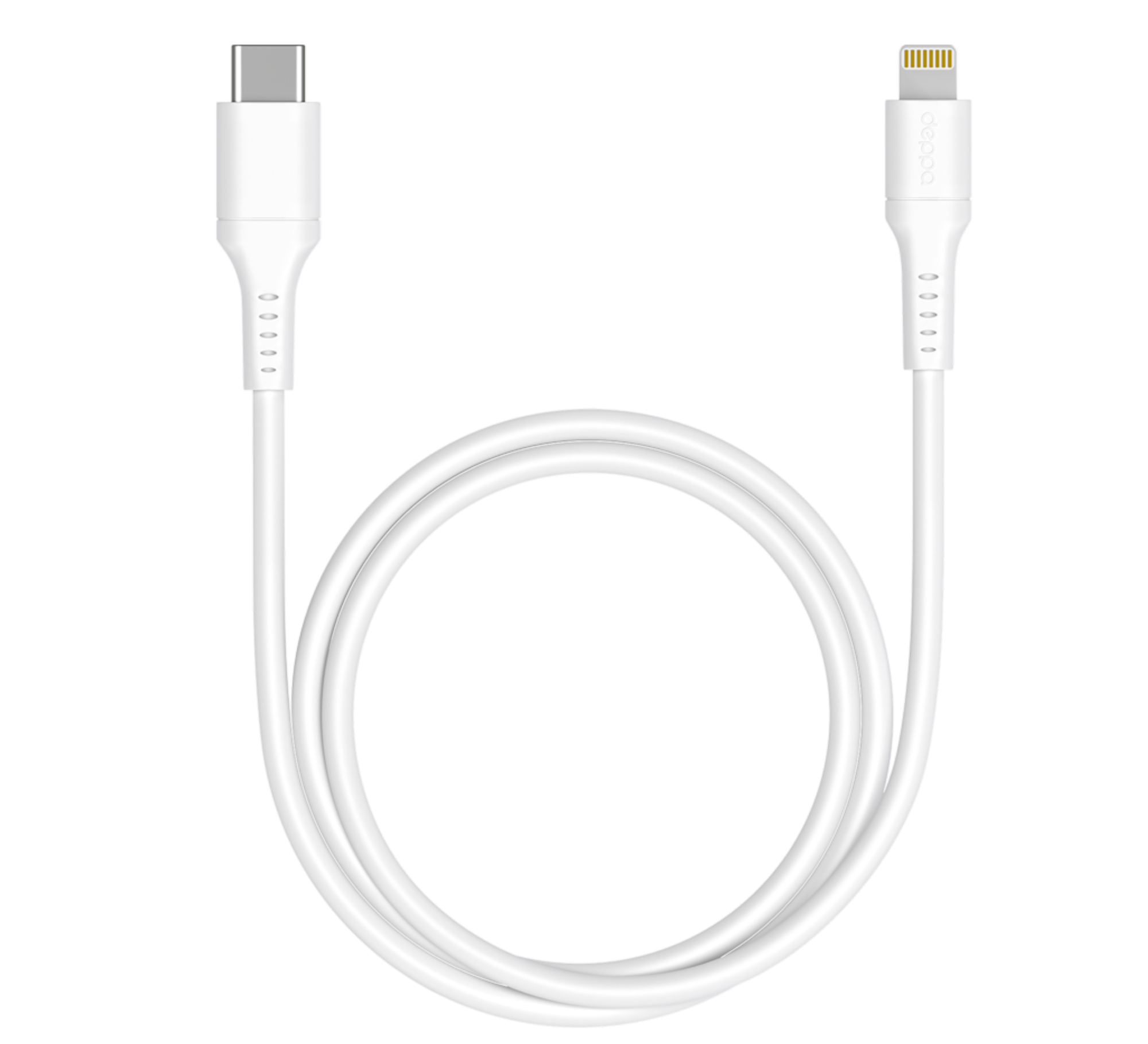 Кабель Deppa USB-C – Lightning, MFI, 60W, 1.2м, белый